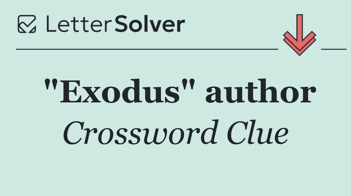 "Exodus" author