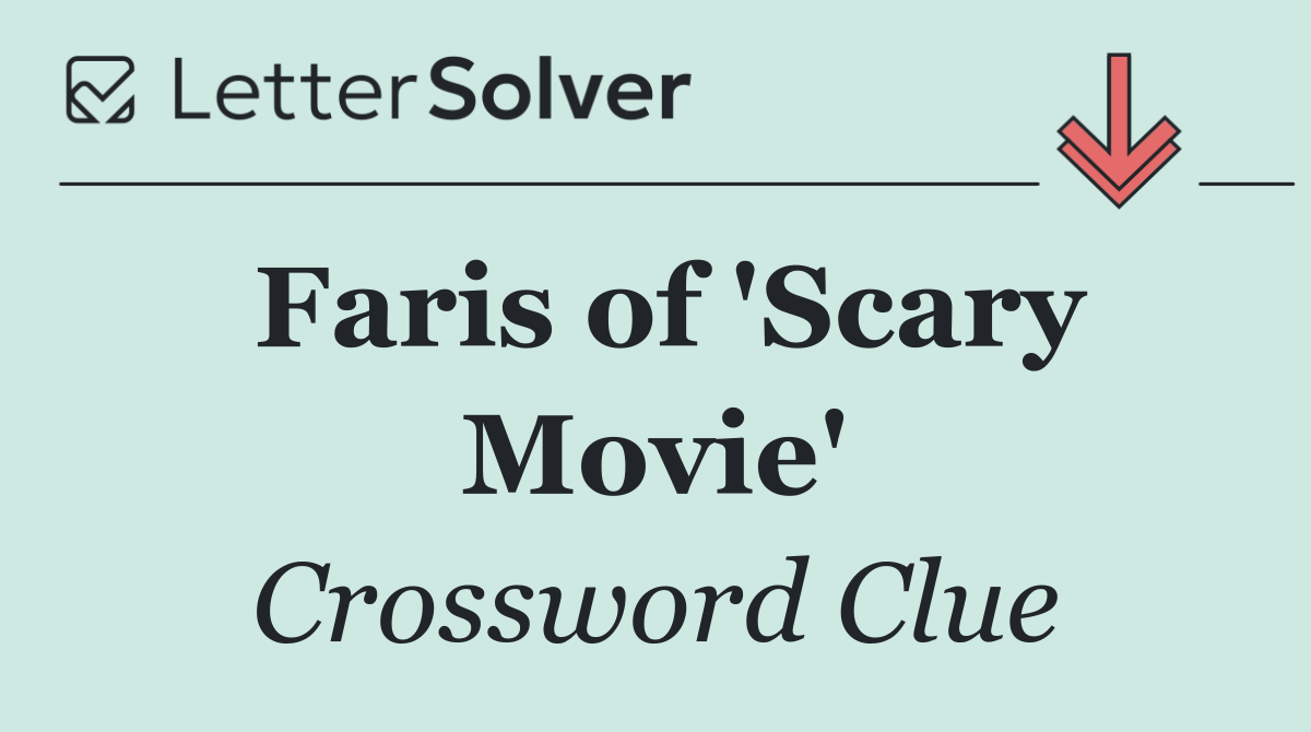 Faris of 'Scary Movie'