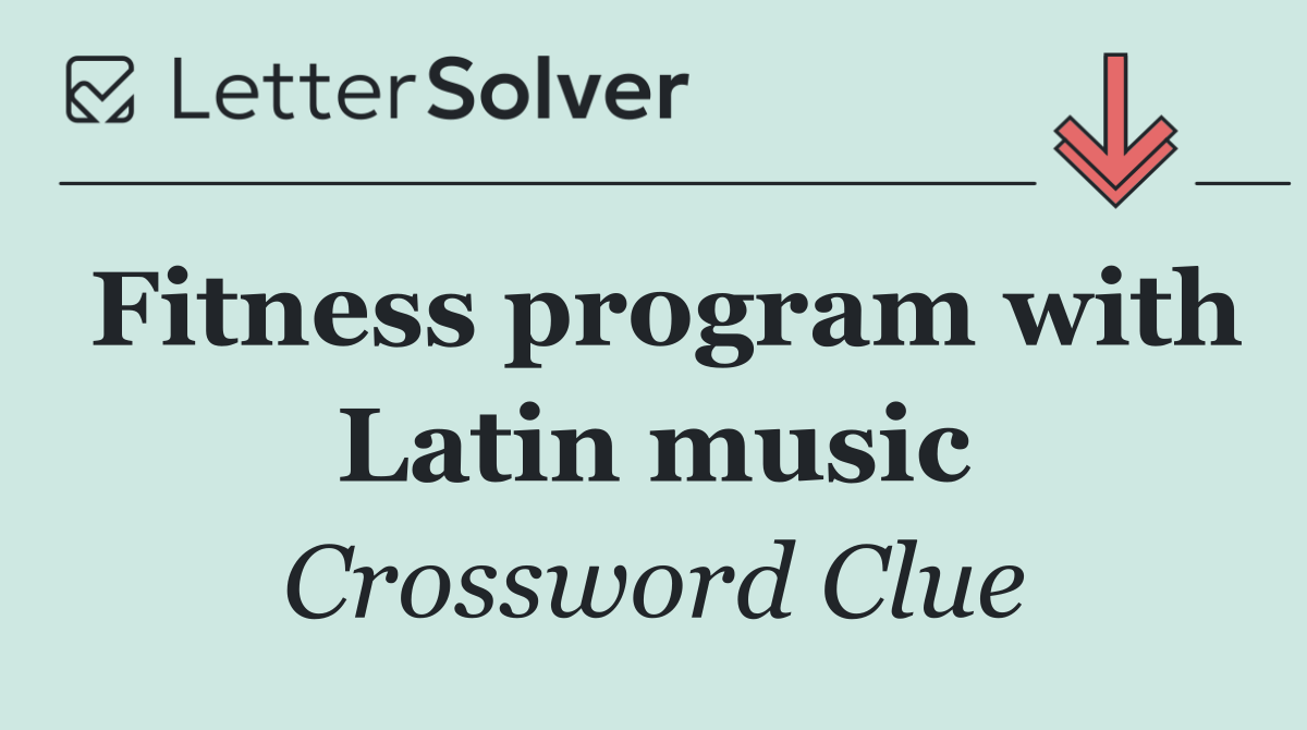 Fitness program with Latin music