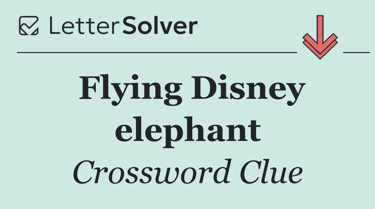 Flying Disney elephant