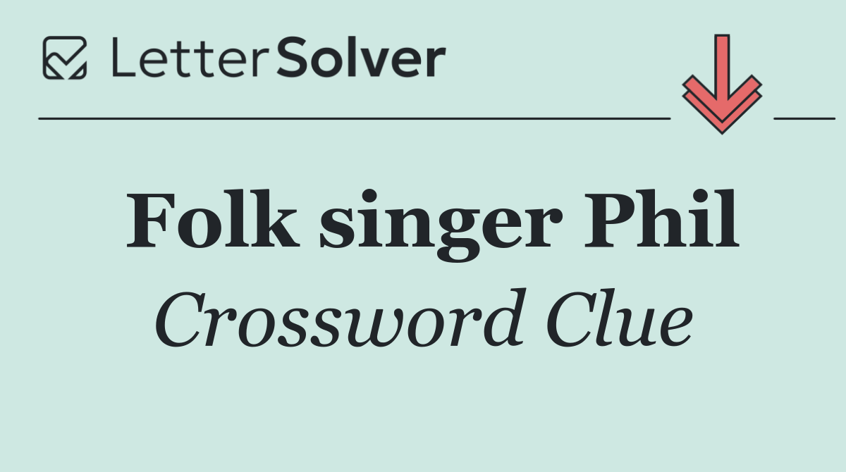 Folk singer Phil