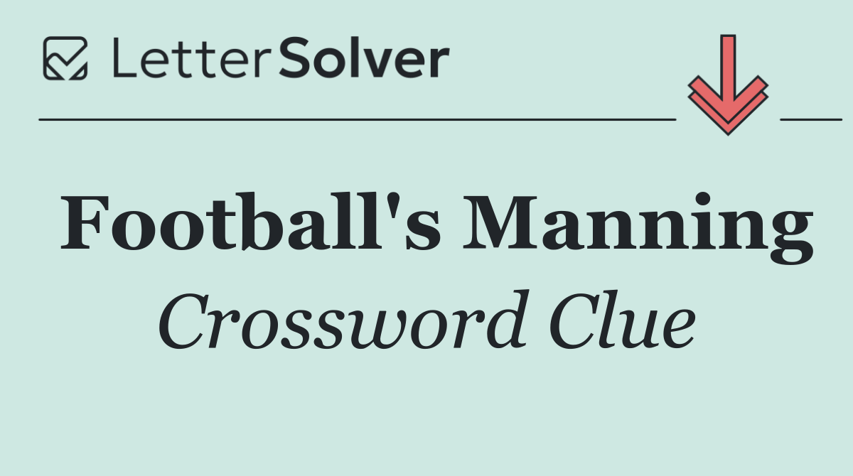 Football's Manning