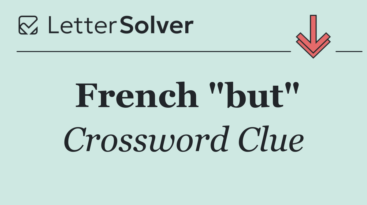 French "but"