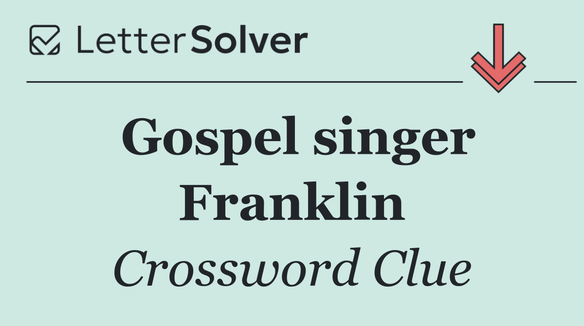 Gospel singer Franklin