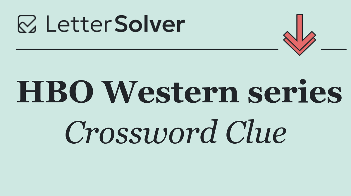 HBO Western series