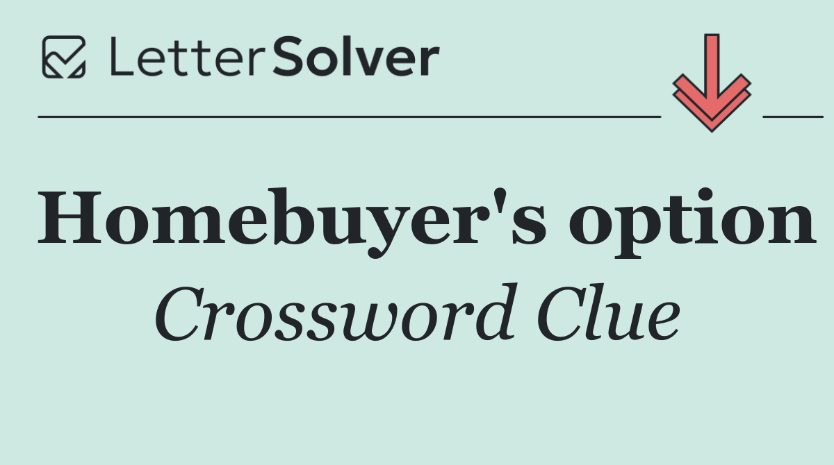 Homebuyer's option