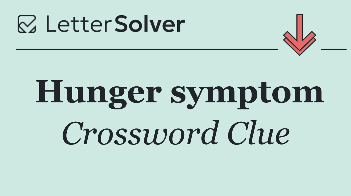 Hunger symptom