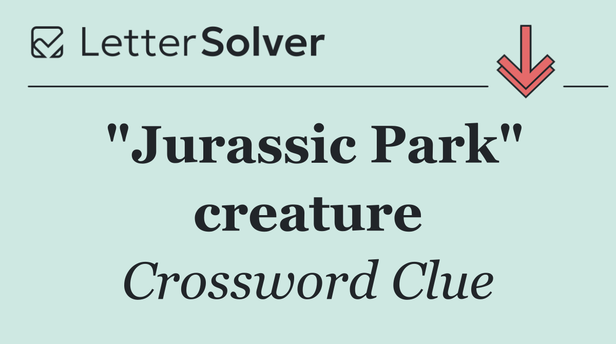 "Jurassic Park" creature
