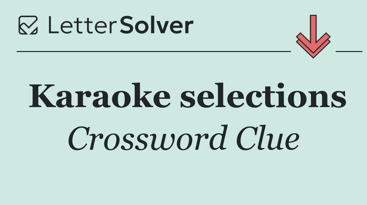 Karaoke selections