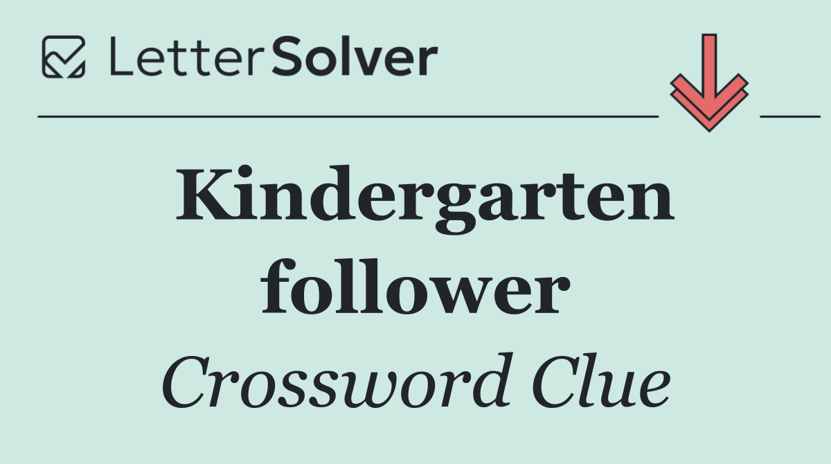 Kindergarten follower