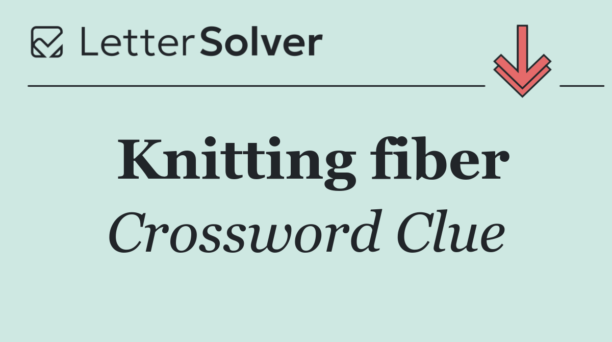 Knitting fiber