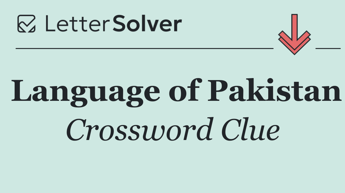 Language of Pakistan