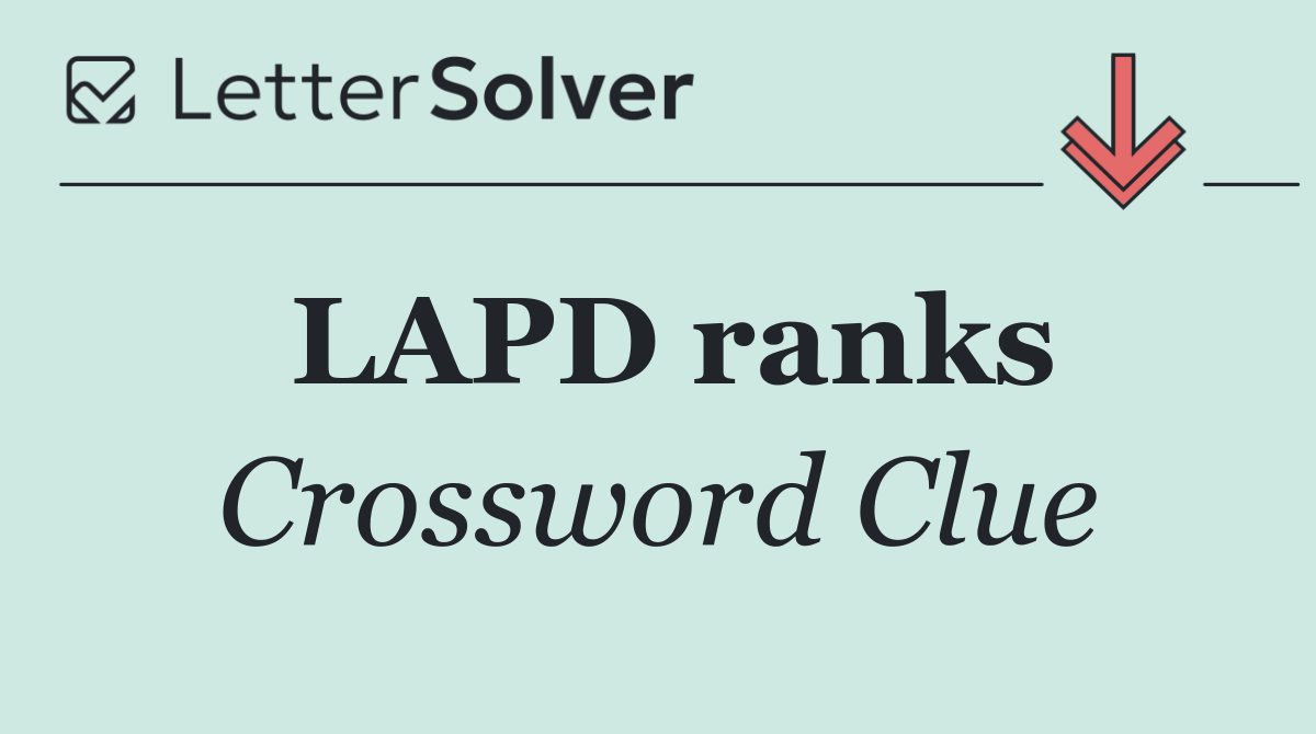 LAPD ranks