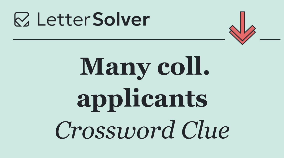 Many coll. applicants
