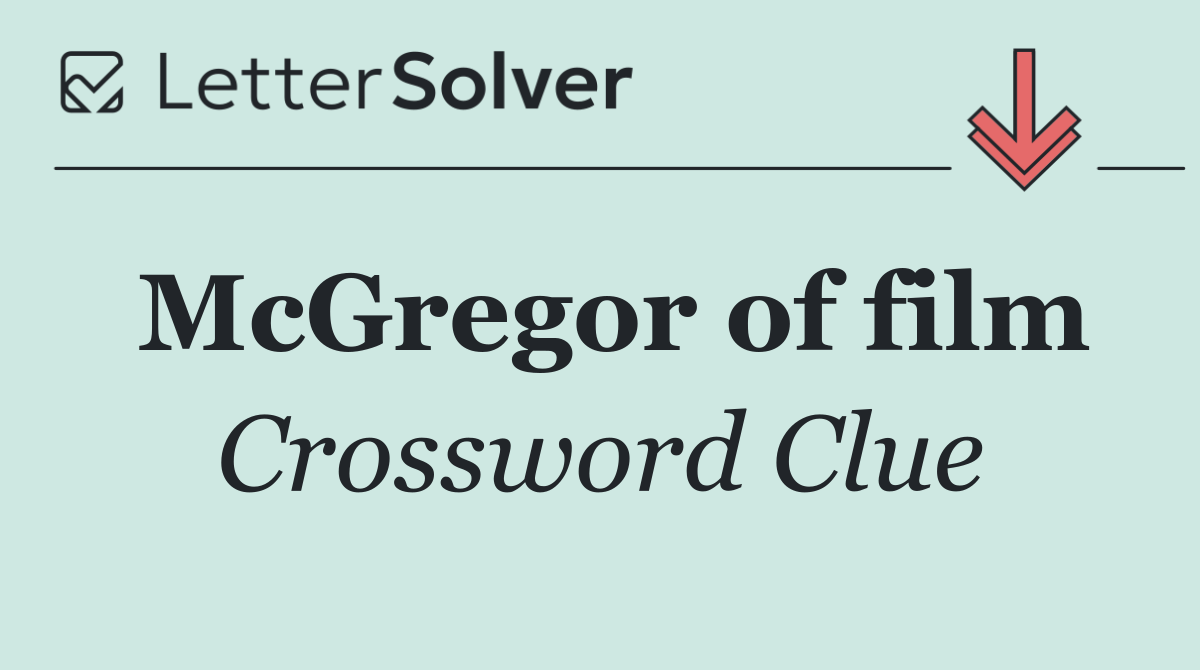 McGregor of film