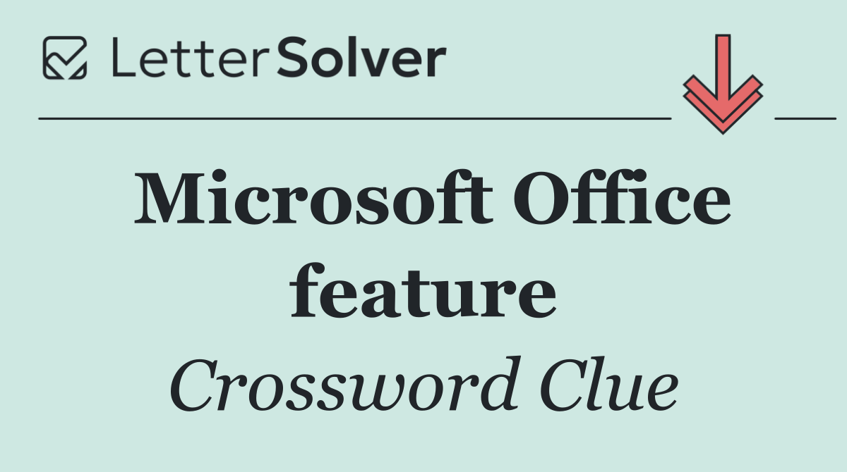 Microsoft Office feature