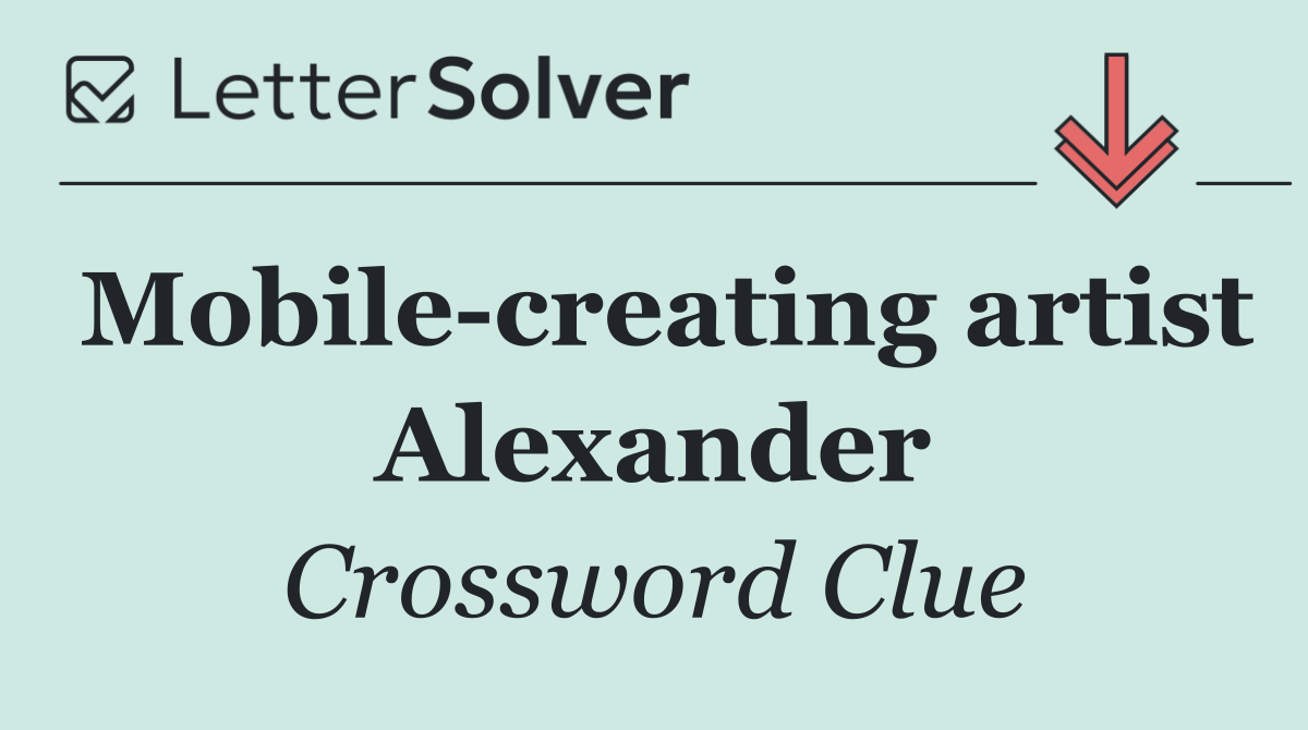 Mobile creating artist Alexander