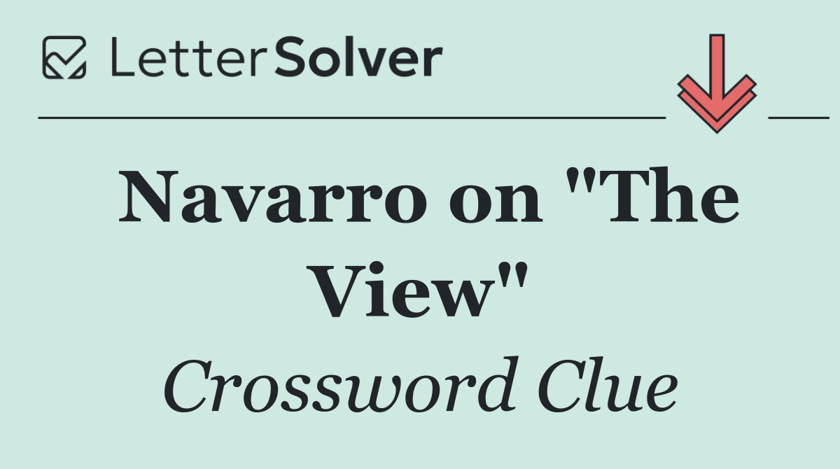 Navarro on "The View"