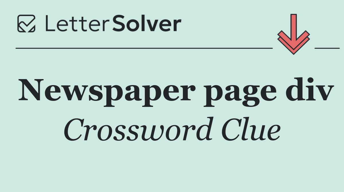 Newspaper page div