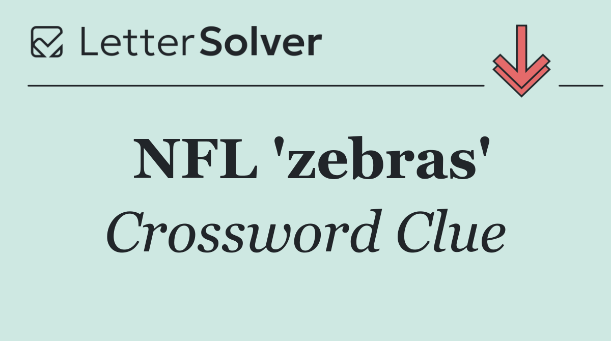 NFL 'zebras'