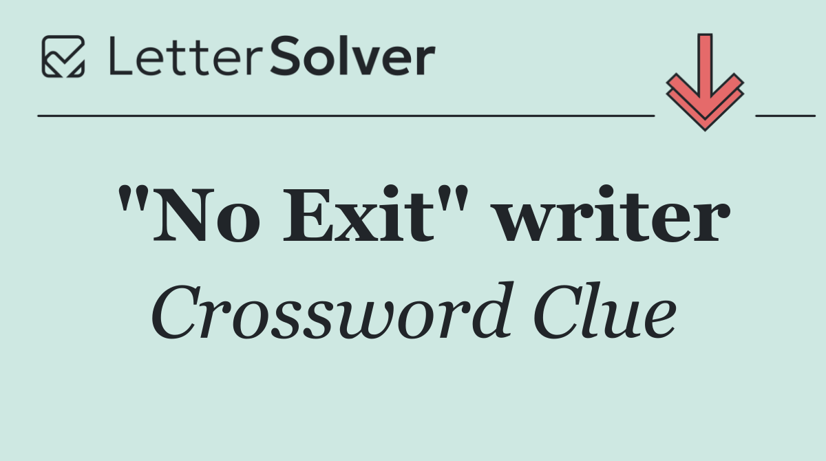 "No Exit" writer