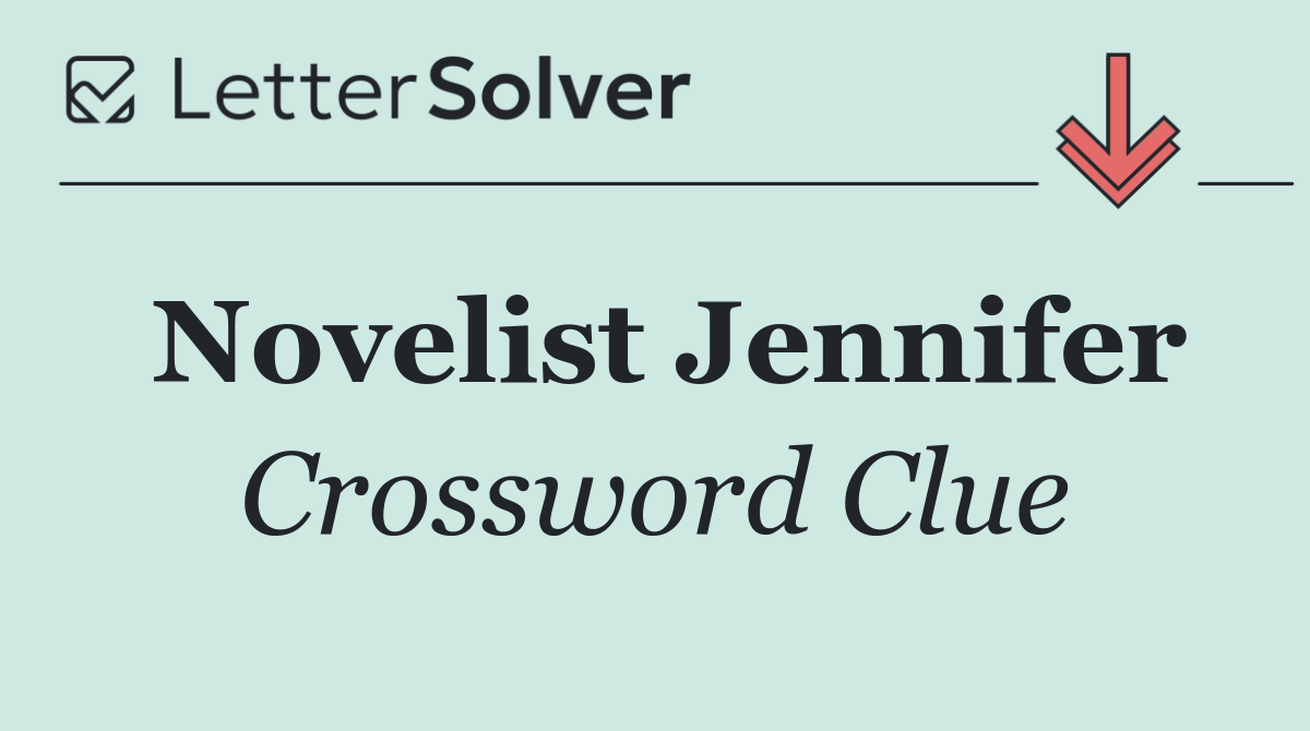 Novelist Jennifer