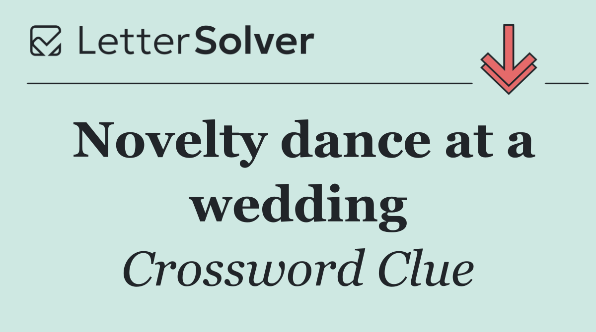 Novelty dance at a wedding