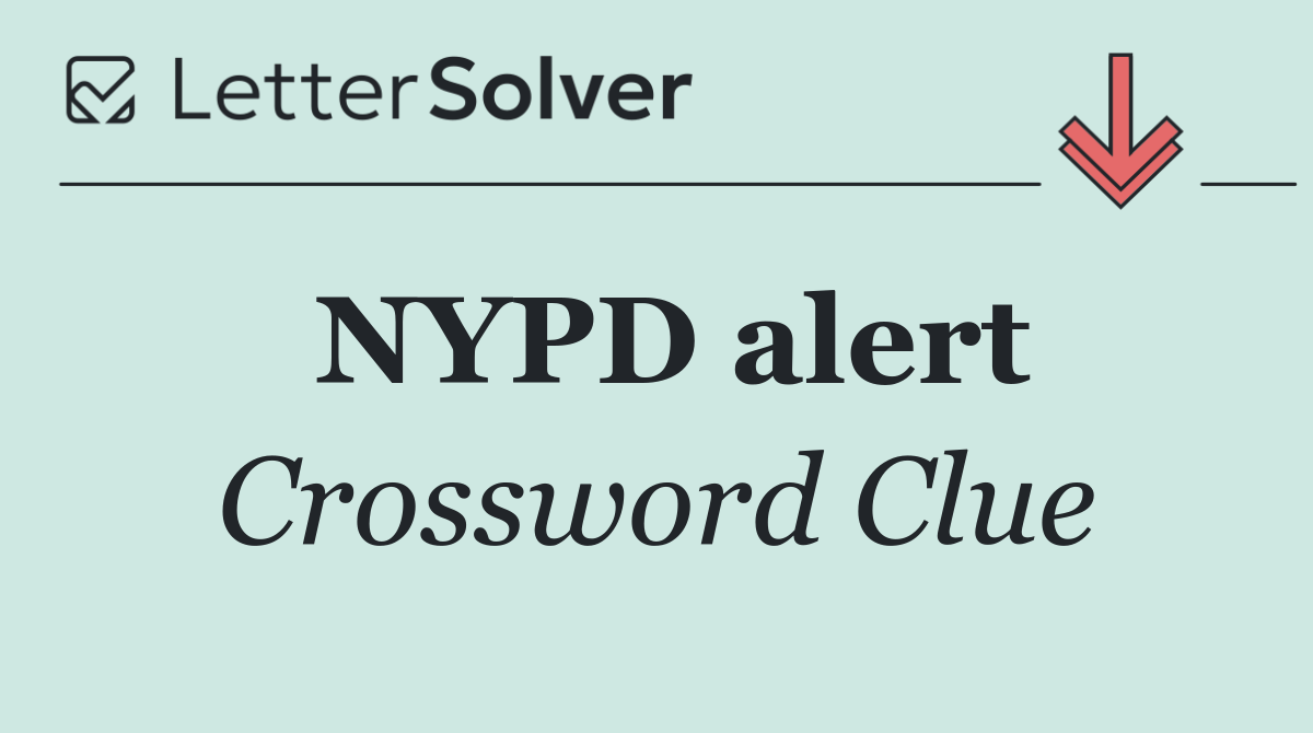 NYPD alert