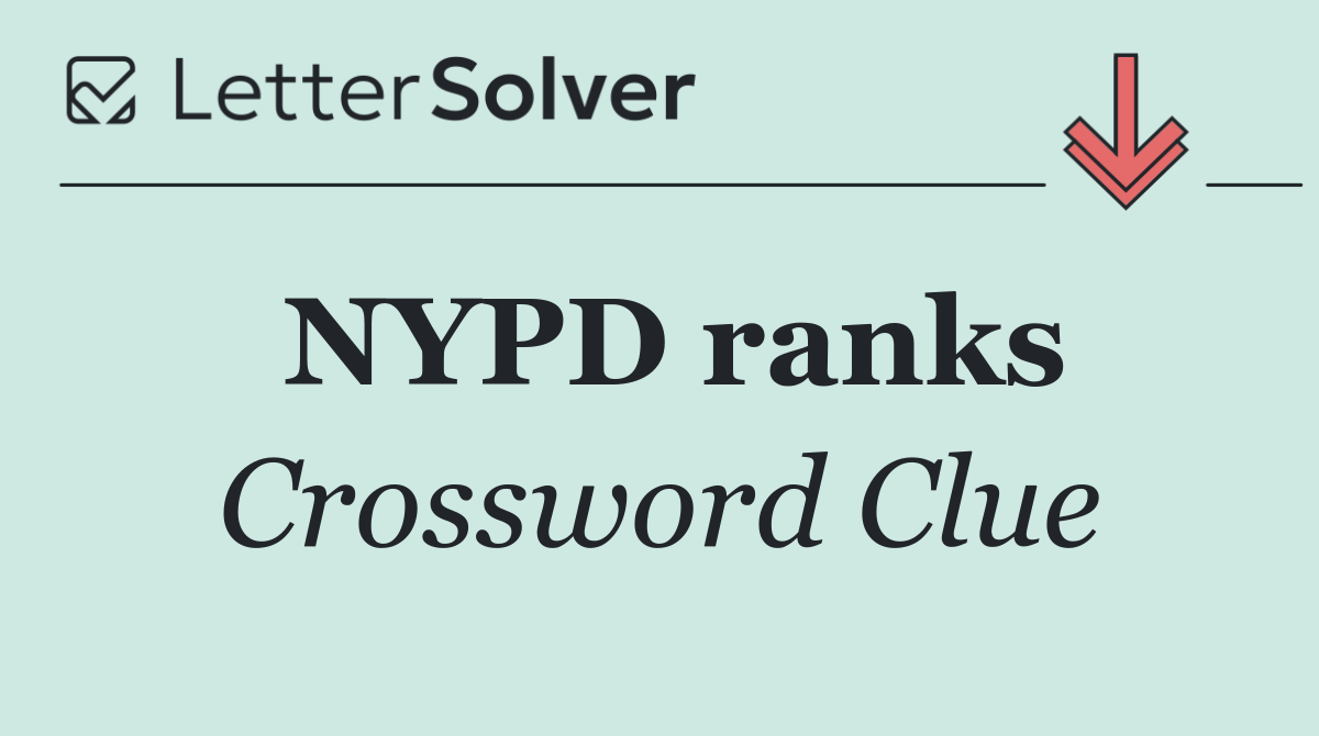 NYPD ranks