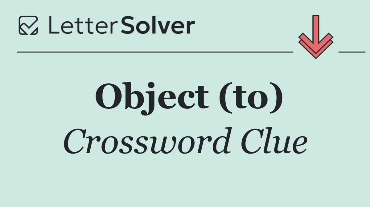 Object (to)