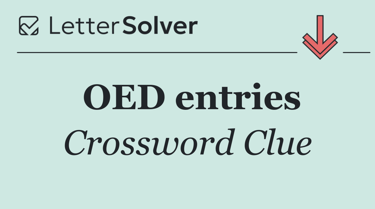 OED entries