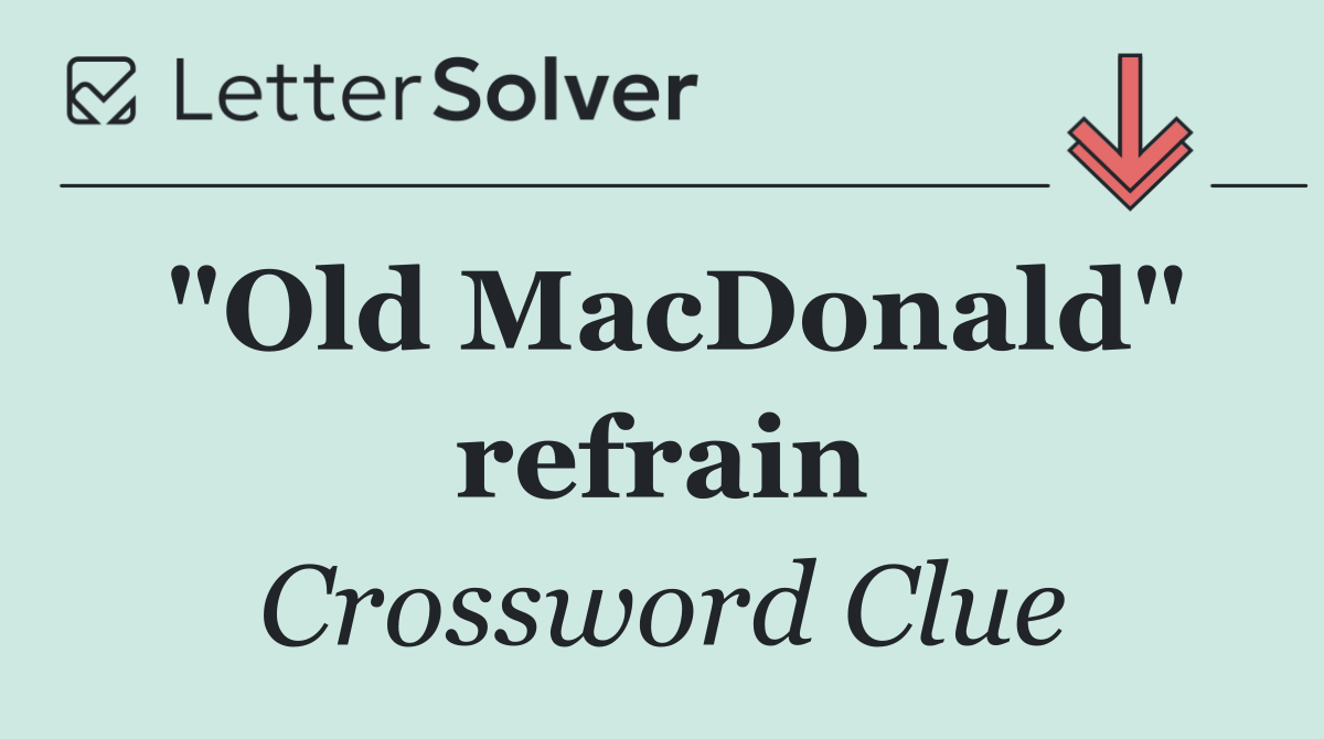 "Old MacDonald" refrain