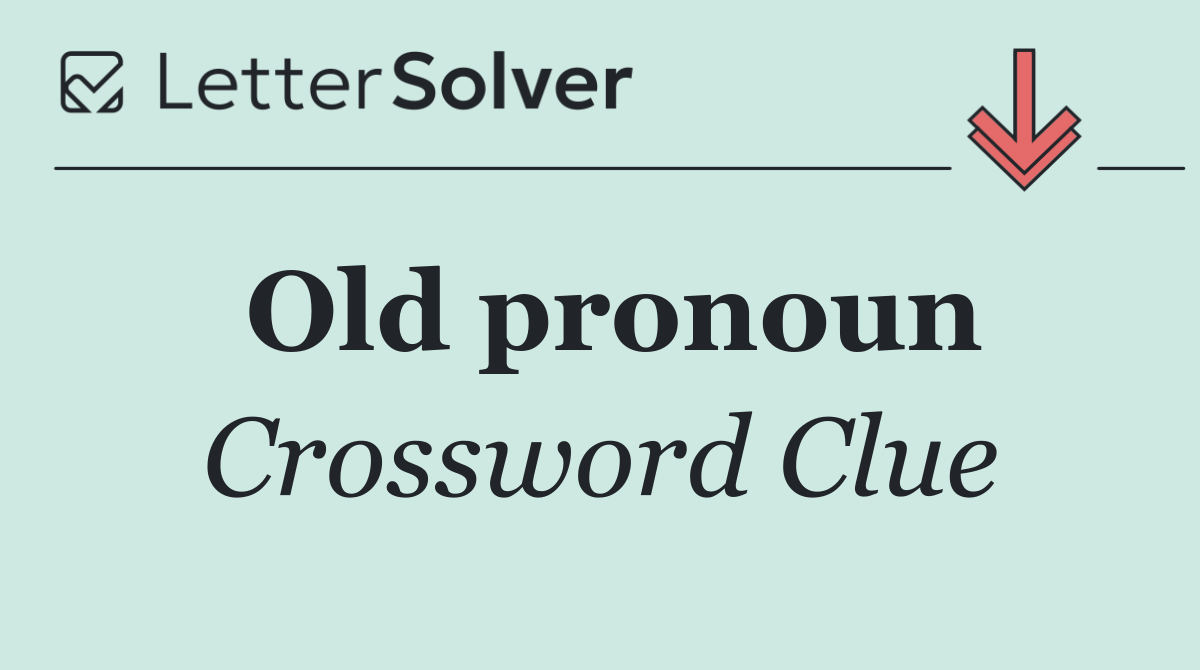 Old pronoun