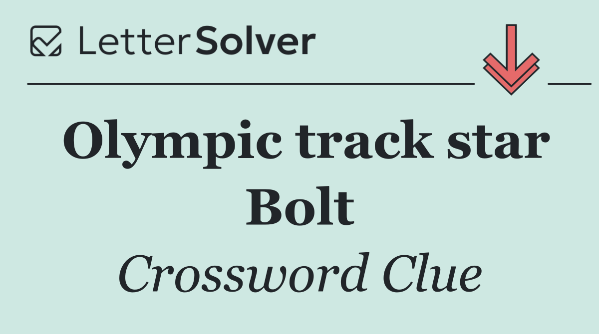 Olympic track star Bolt
