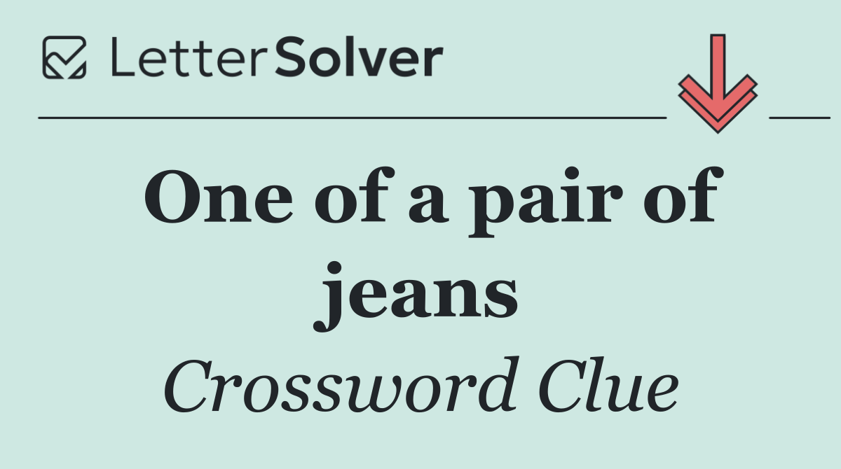 One of a pair of jeans