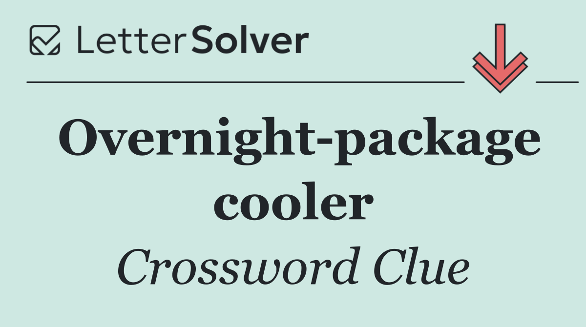 Overnight package cooler