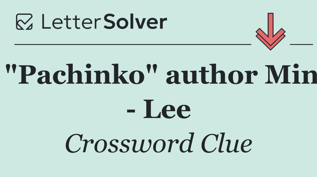 "Pachinko" author Min   Lee