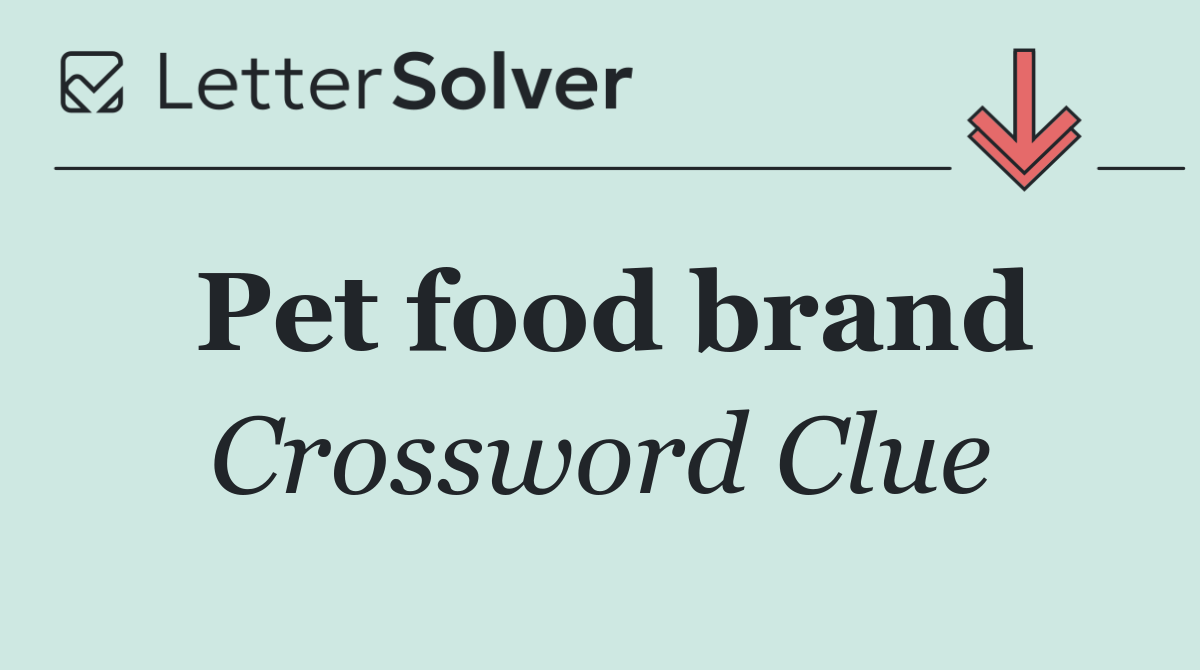Pet food brand