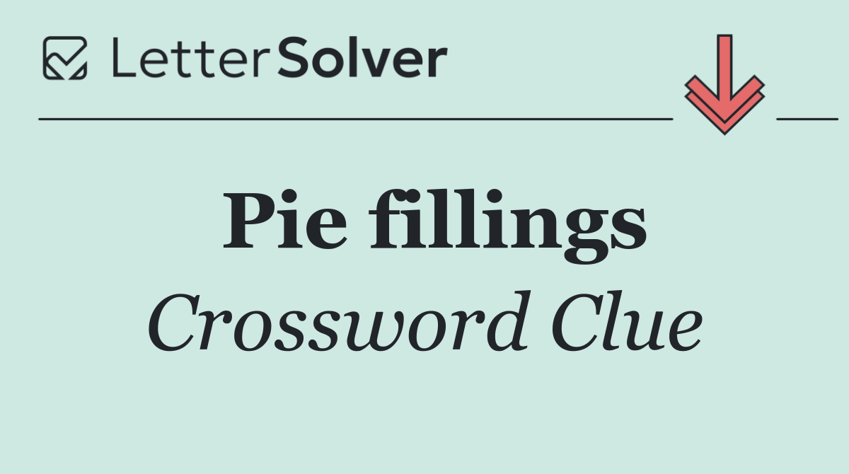 Pie fillings