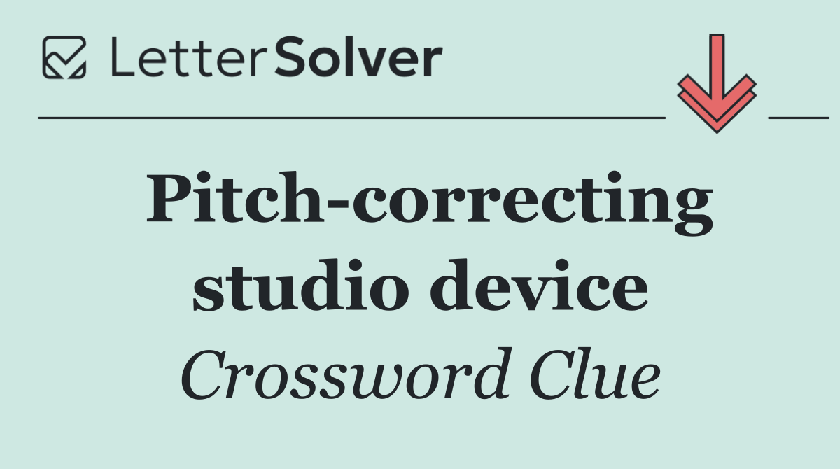 Pitch correcting studio device