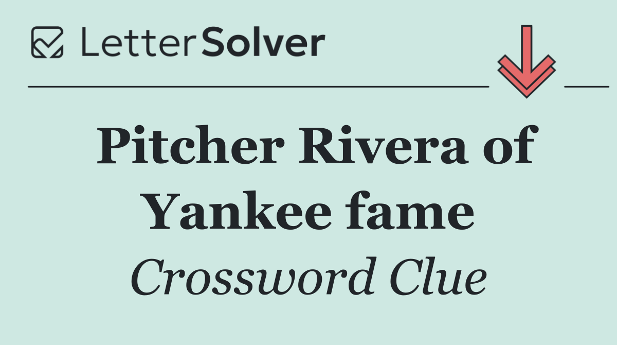 Pitcher Rivera of Yankee fame