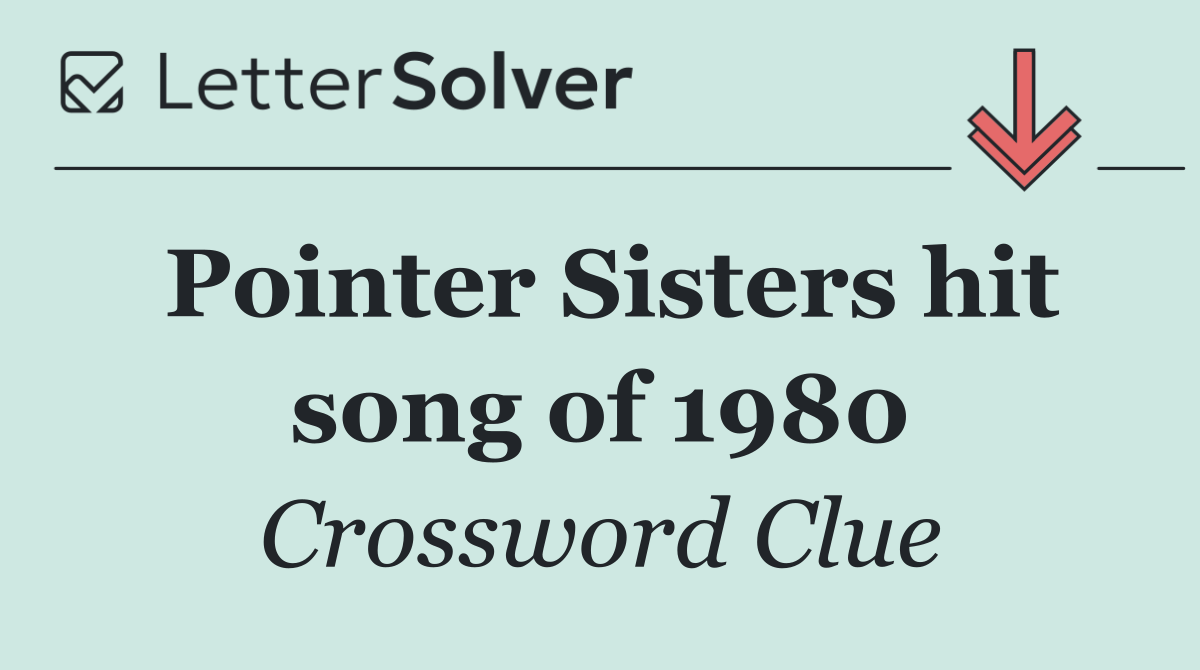 Pointer Sisters hit song of 1980