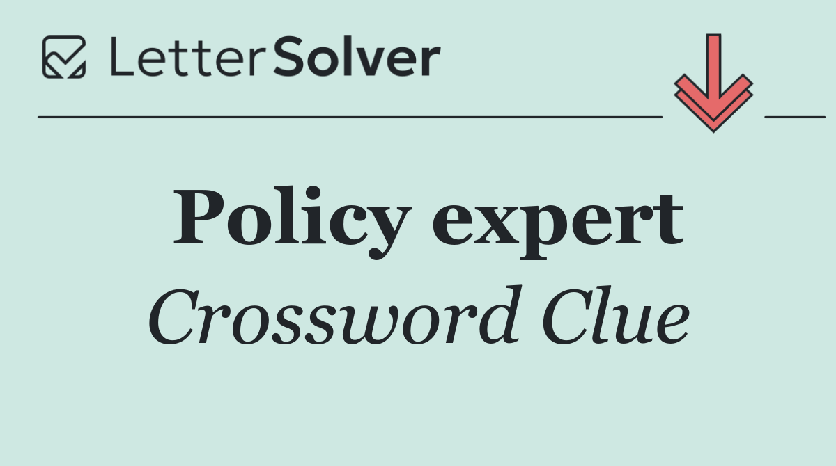 Policy expert