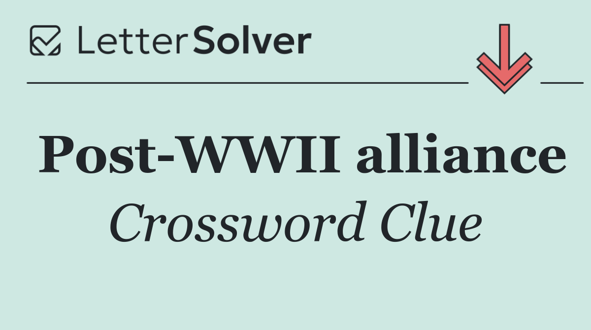 Post WWII alliance