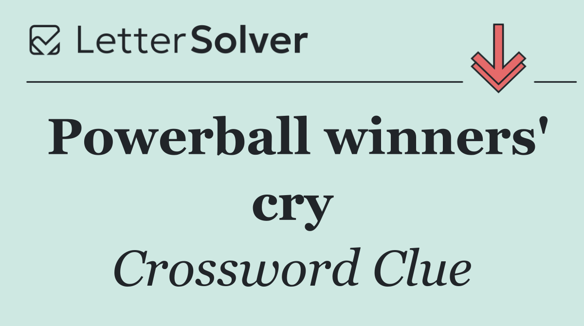 Powerball winners' cry