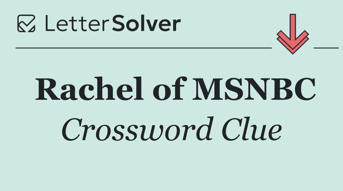 Rachel of MSNBC