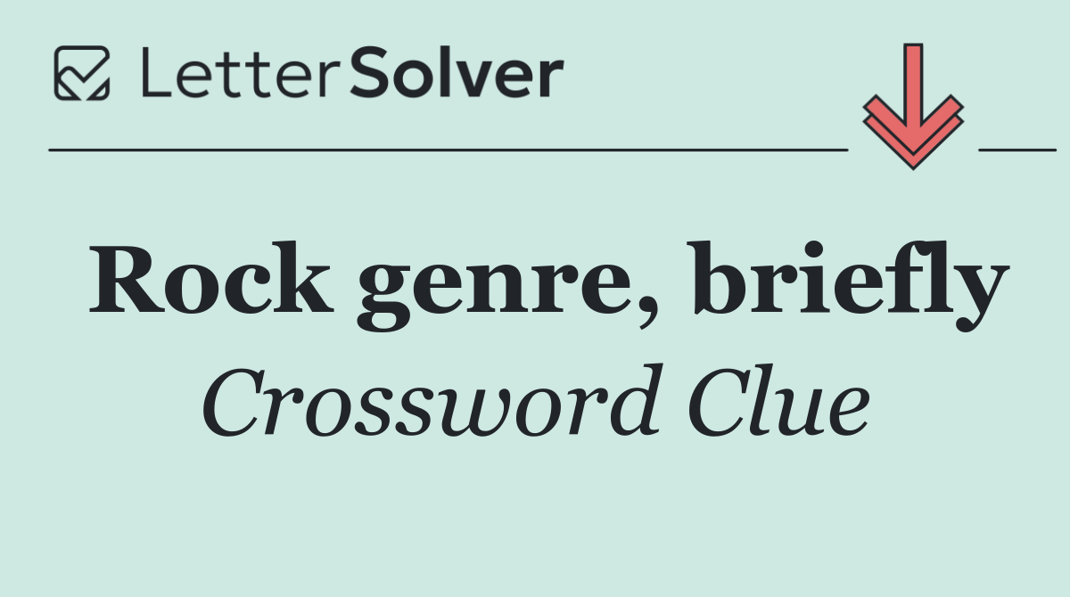 Rock genre, briefly
