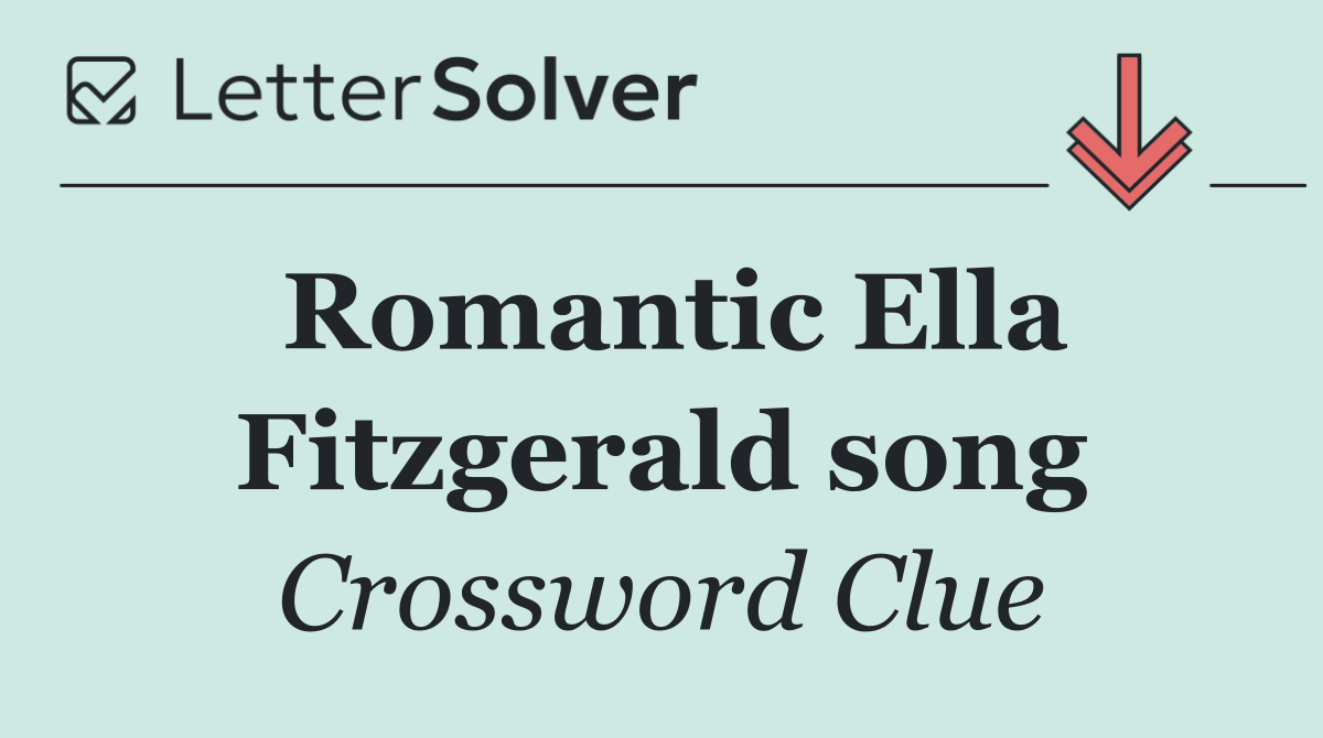 Romantic Ella Fitzgerald song