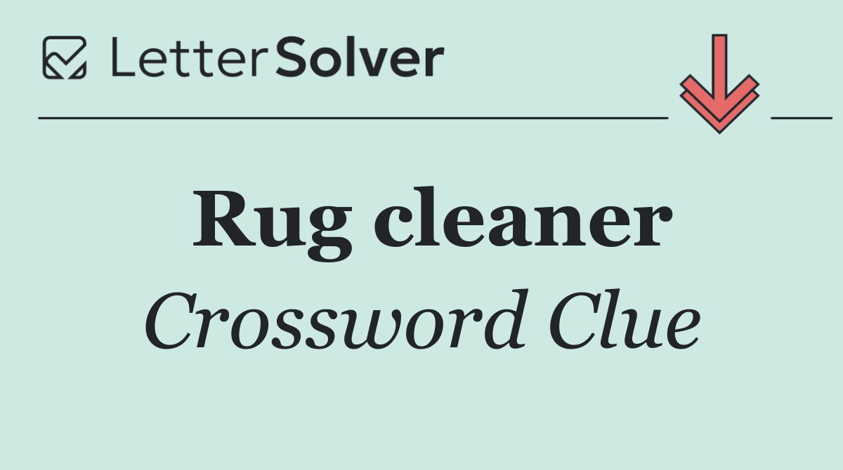 Rug cleaner