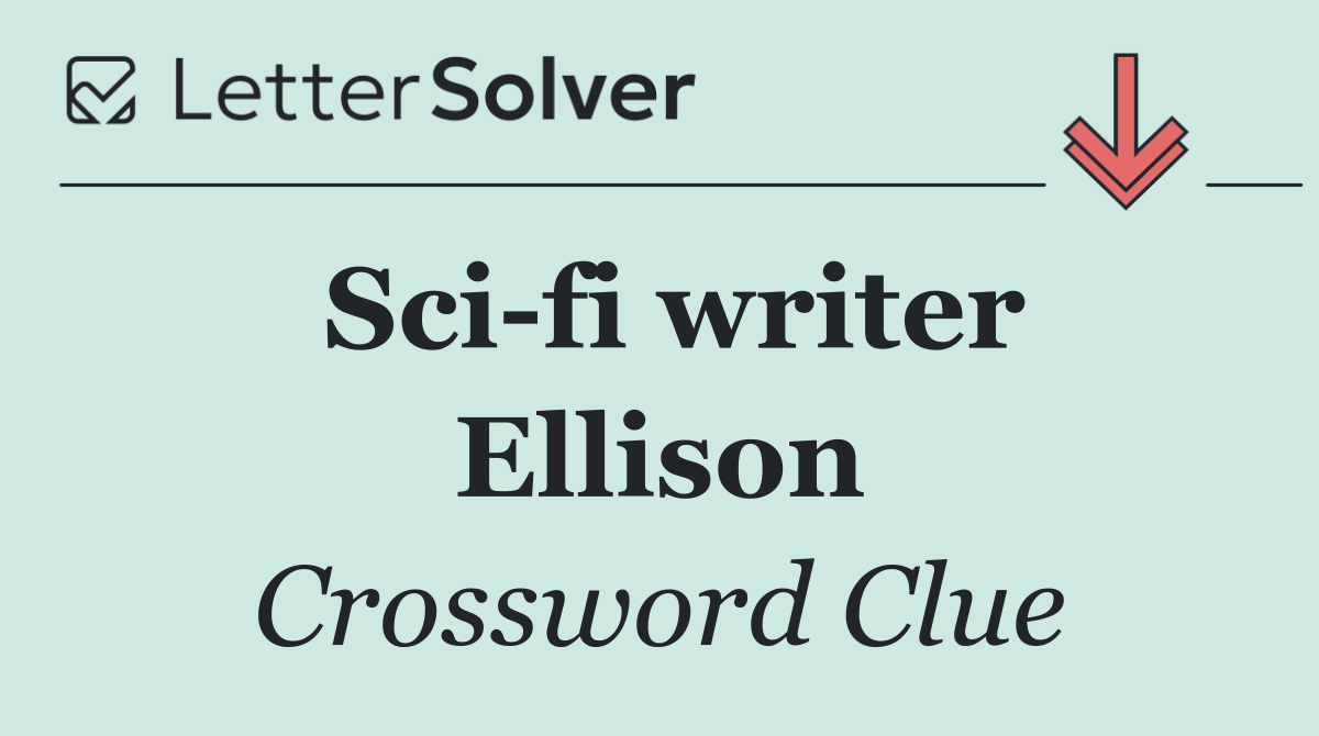 Sci fi writer Ellison
